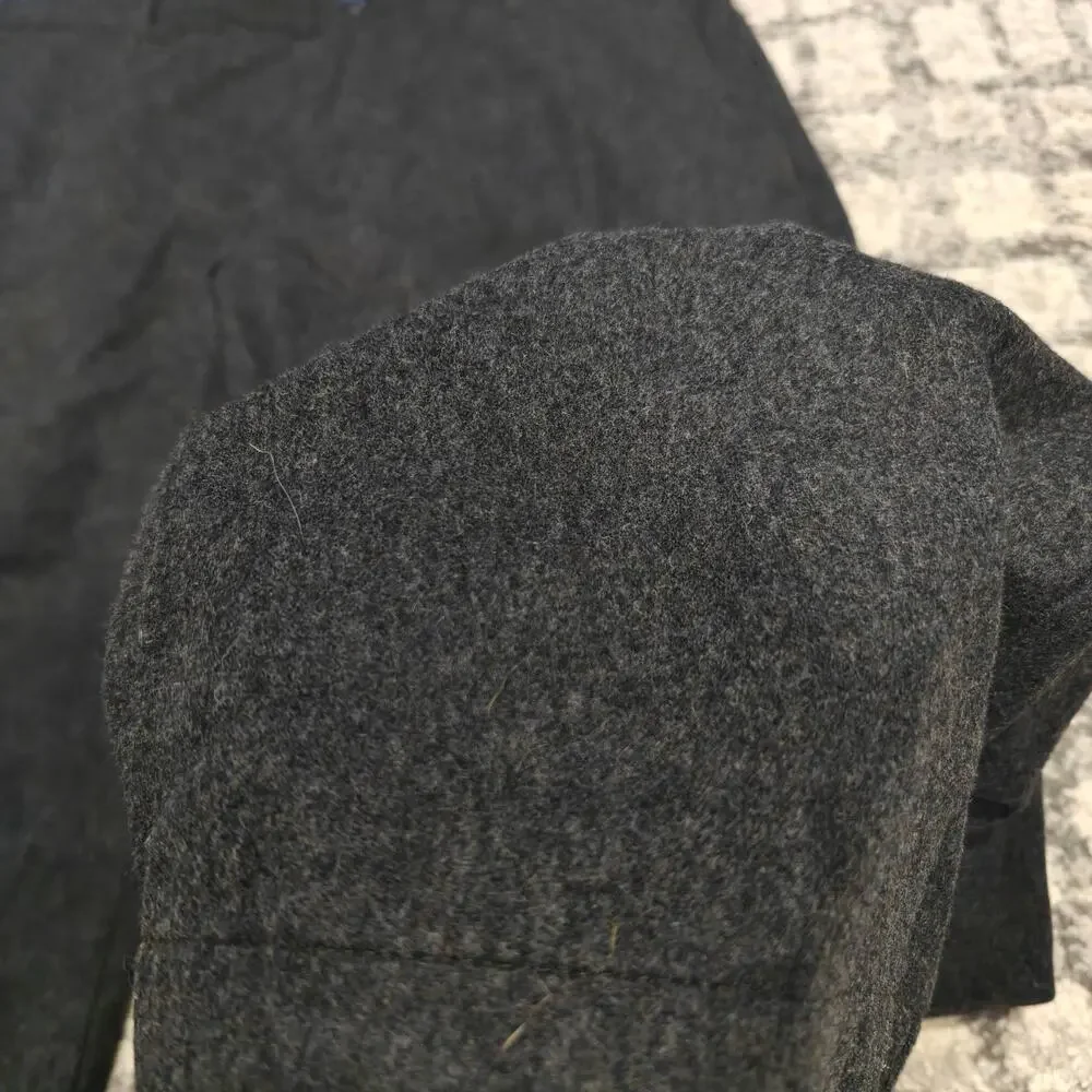 Banana Republic Dawson Wool Blend Cargo Pants Mens 38x32 Charcoal Gray Lined